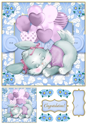 Baby Pets 8x8 Card Front 9