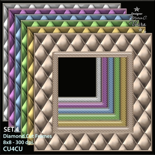 Six Diamond Cut 8x8 Frame Set 4