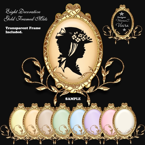 Decorative Gold Framed Mats