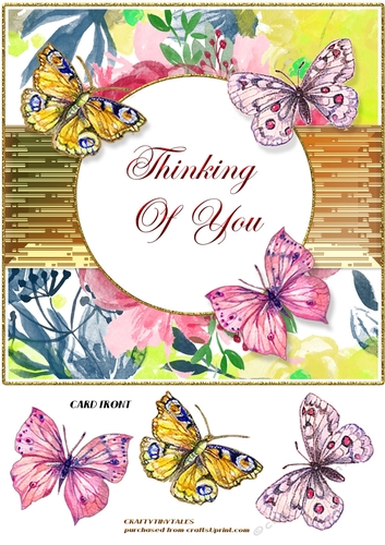 Floral and Butterflies Thinking of You CF. 4