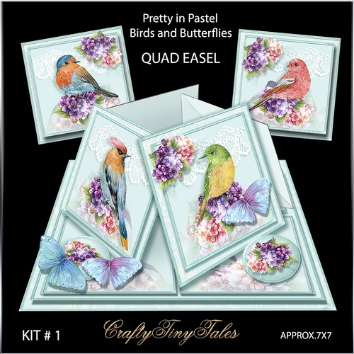 Birds and Butterflies Quad Easel Kit.1