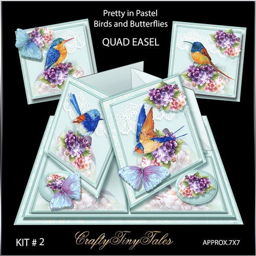 Birds and Butterflies Quad Easel Kit.2