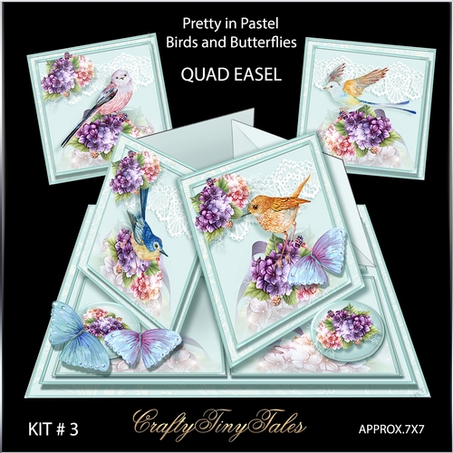 Birds and Butterflies Quad Easel Kit.3