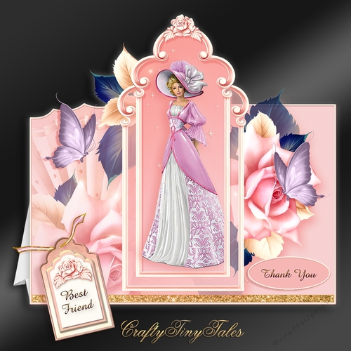 Pretty Lady Tent Card Kit-3
