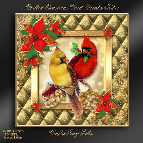 Quilted Christmas Card Front Kit-1