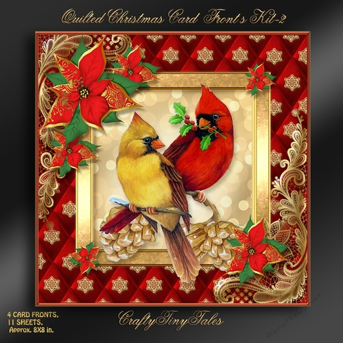 Quilted Christmas Card Front Kit-2