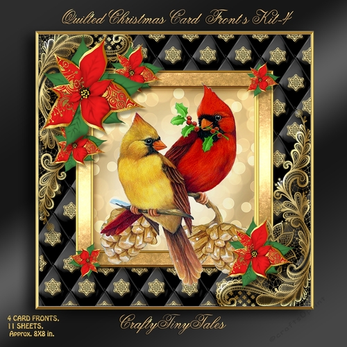 Quilted Christmas Card Front Kit-4