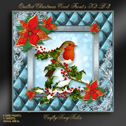 Quilted Christmas Card Front Kit-B-3