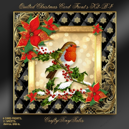 Quilted Christmas Card Front Kit-B-4