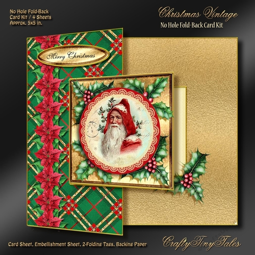 Christmas Vintage No Hole Fold Back Kit-1 