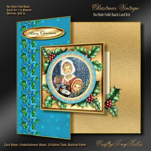 Christmas Vintage No Hole Fold Back Kit-3