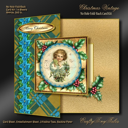 Christmas Vintage No Hole Fold Back Kit-4