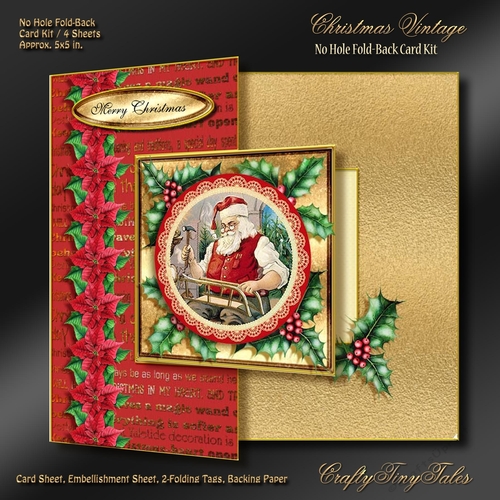 Christmas Vintage No Hole Fold Back Kit-5