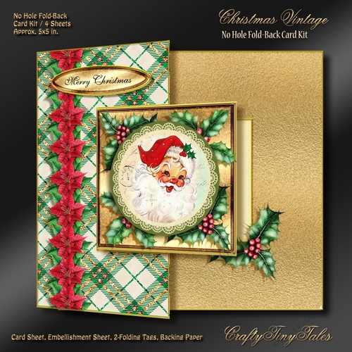 Christmas Vintage No Hole Fold Back Kit-7