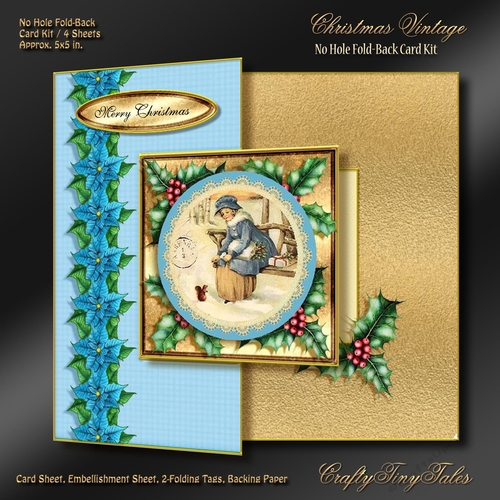 Christmas Vintage No Hole Fold Back Kit-8