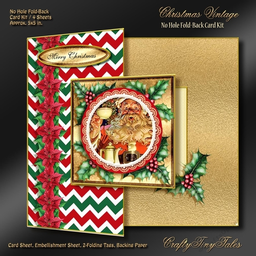 Christmas Vintage No Hole Fold Back Kit-9
