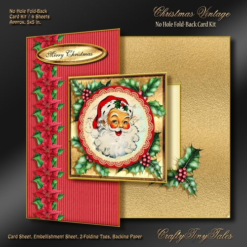 Christmas Vintage No Hole Fold Back Kit-10
