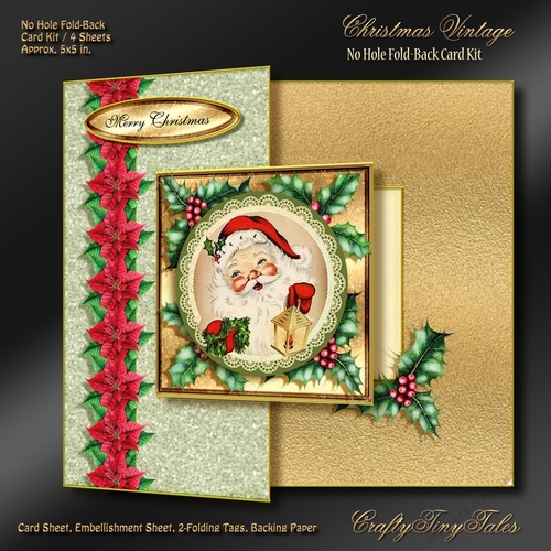 Christmas Vintage No Hole Fold Back Kit-11