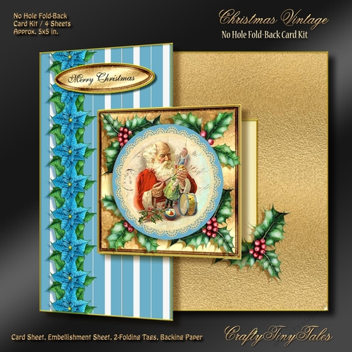 Christmas Vintage No Hole Fold Back Kit-12