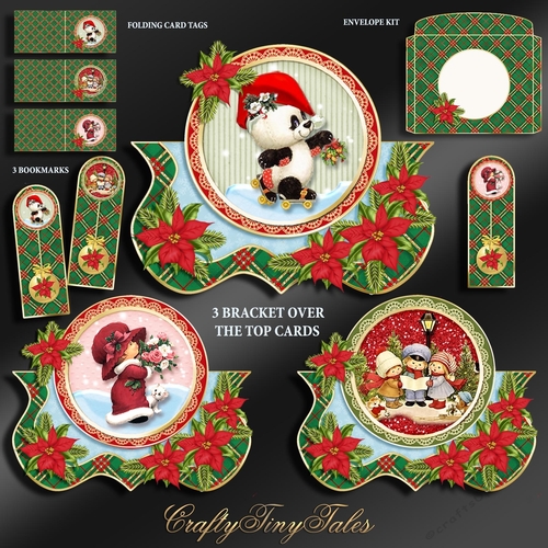 Bracket Over The Top Christmas Cards Bundle-Set-4