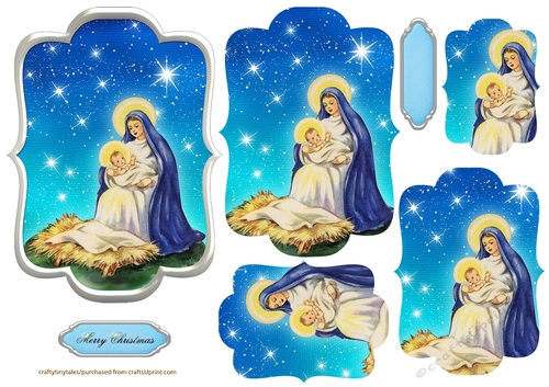 Mother Mary Pyramid Christmas Topper
