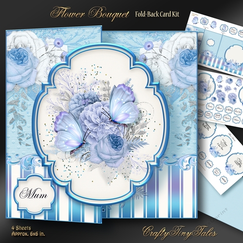 Flower Bouquet Fold Back Card Kit-1