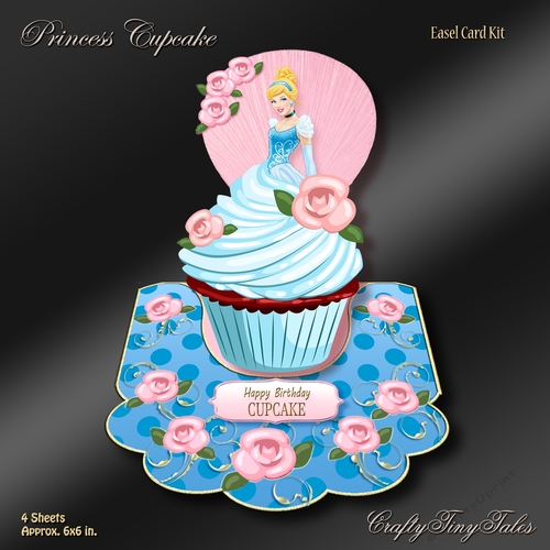 Princess Cupcake Easel Card Kit-1