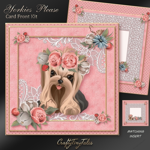 Yorkies Please Card Front Mini Kit-1