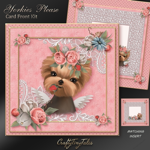 Yorkies Please Card Front Mini Kit-3