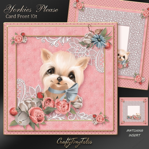 Yorkies Please Card Front Mini Kit-6