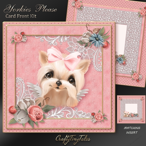 Yorkies Please Card Front Mini Kit-8