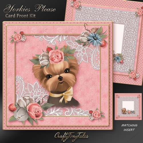 Yorkies Please Card Front Mini Kit-9