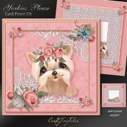 Yorkies Please Card Front Mini Kit-11