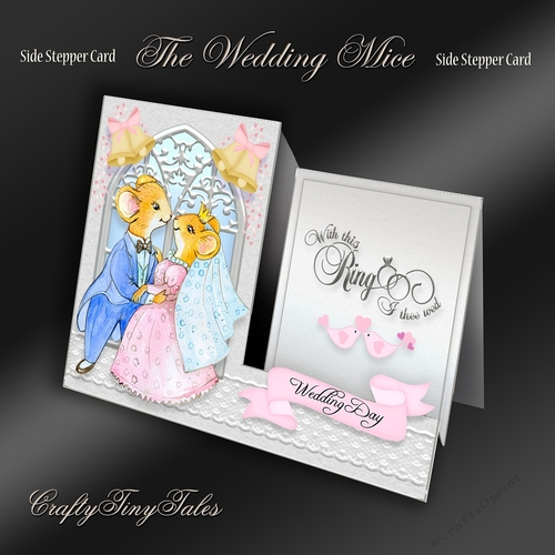 Side Stepper Wedding Mice Card Kit-3