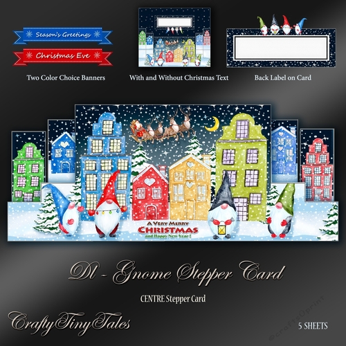 DL-Gnome Christmas Stepper Card Kit-1