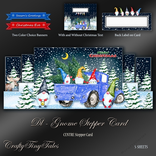 DL-Gnome Christmas Stepper Card Kit-2