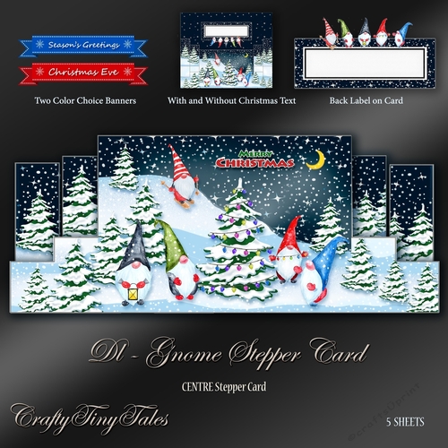 DL-Gnome Christmas Stepper Card Kit-3