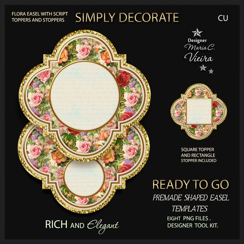 Rich and Elegant Premade Flora Easel Kits-2