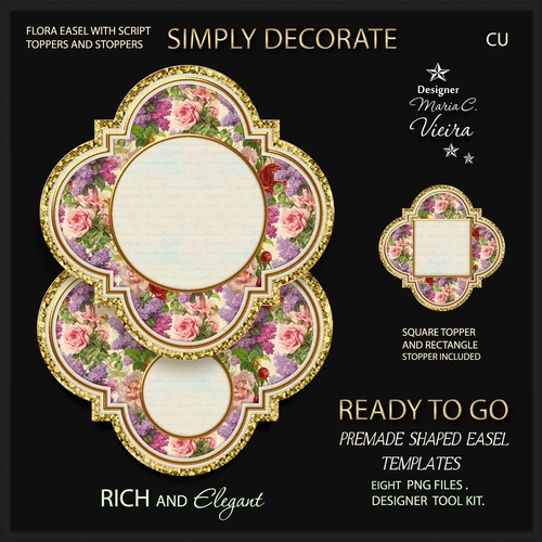 Rich and Elegant Premade Flora Easel Kits-3