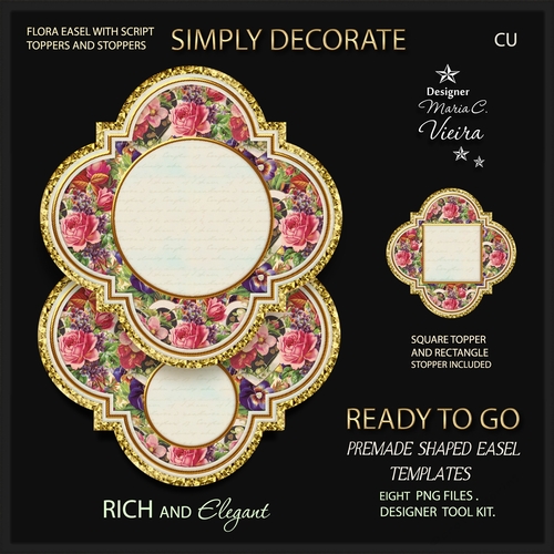 Rich and Elegant Premade Flora Easel Kits-4