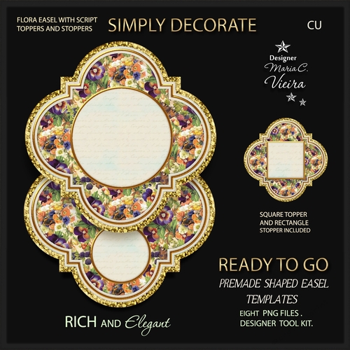 Rich and Elegant Premade Flora Easel Kits-5