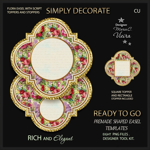 Rich and Elegant Premade Flora Easel Kits-6