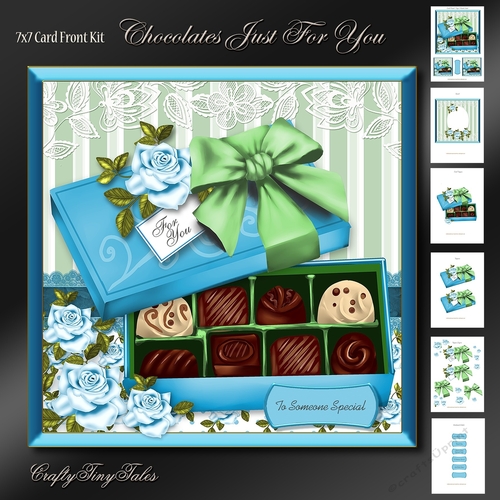 Chocolates Just For You Card Front Kit-1