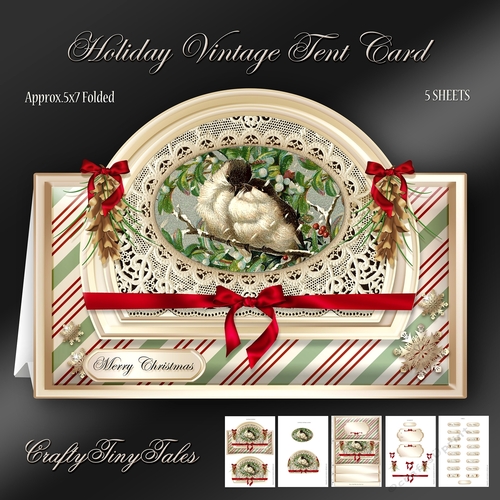 Holiday Vintage Tent Card Kit-6