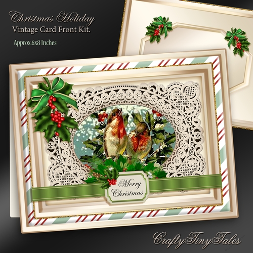 Christmas Holiday Vintage CardFront Kit-1 