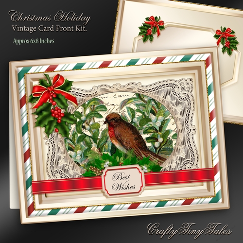 Christmas Holiday Vintage CardFront Kit-3
