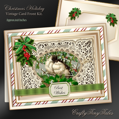 Christmas Holiday Vintage CardFront Kit-6