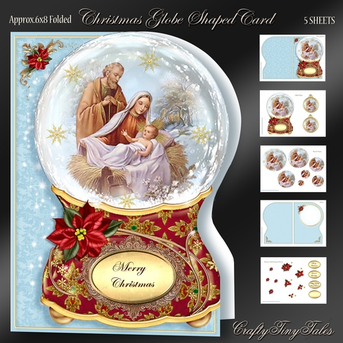 Christmas Globe Shaped Card Kit-1