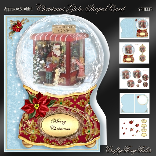 Christmas Globe Shaped Card Kit-3