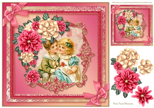 Vintage Children Card Front Sheet-1